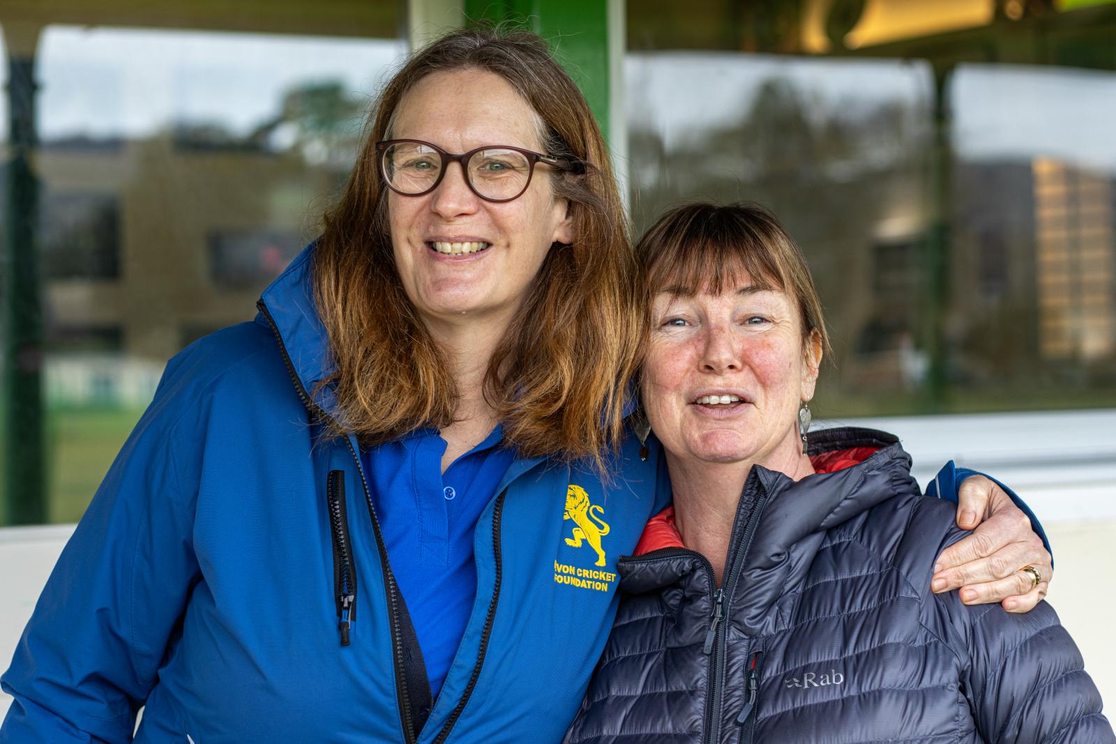 Tina England (right) is currently the only female chair in the Tolchards Devon Cricket League.
