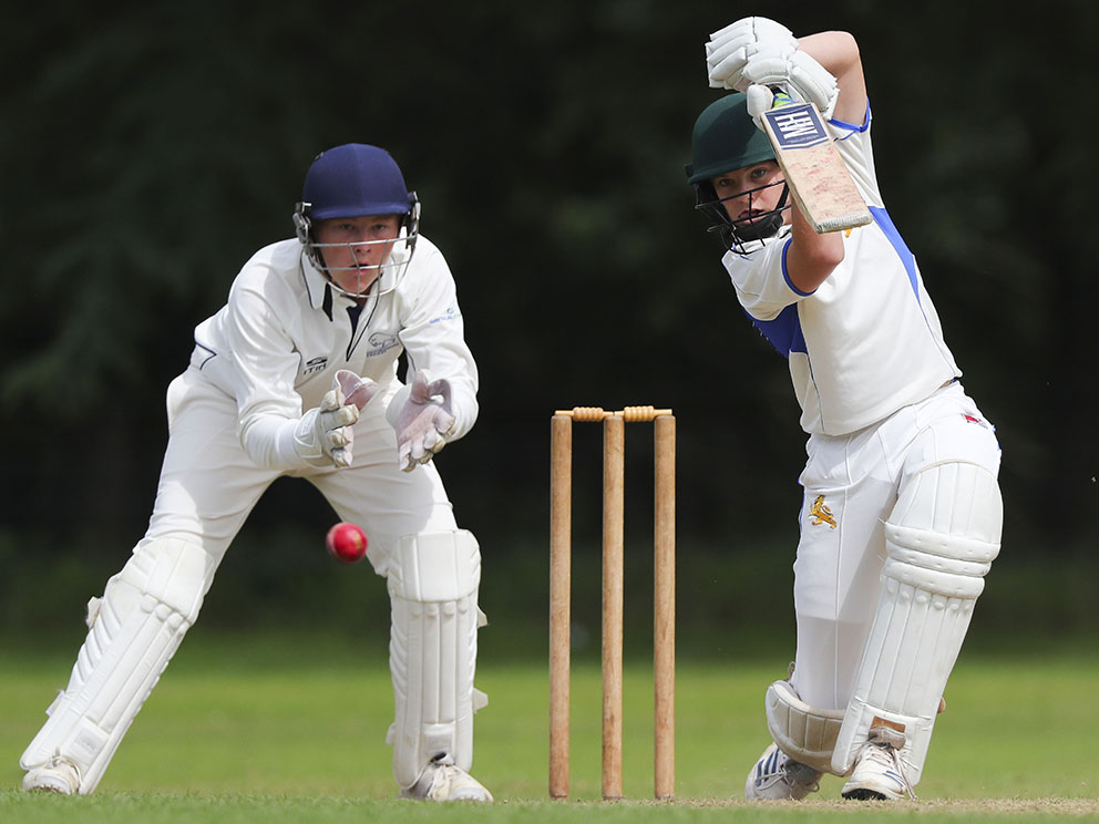 Ed Butler batting for Devon U14s against Oxfordshire