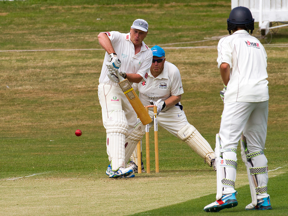 Roger Wensley batting for Exmouth 2nd XI against North Devon during the 2017 season