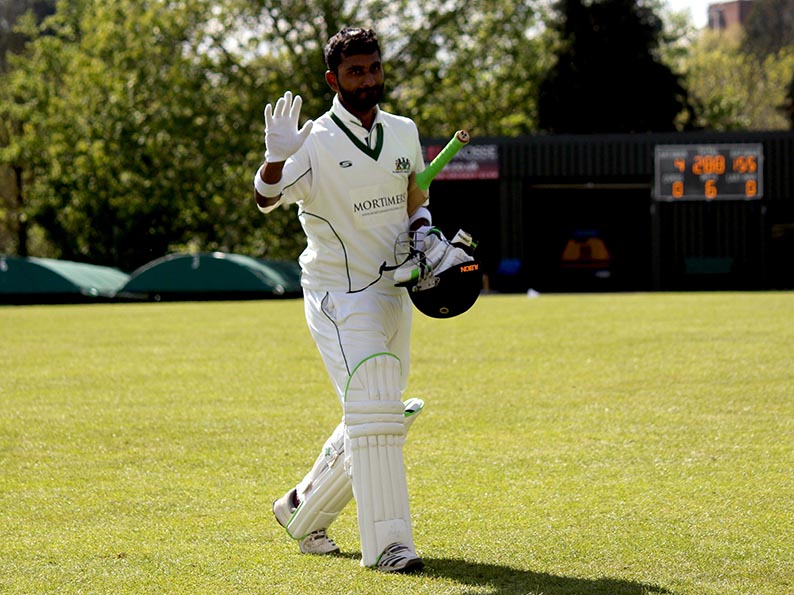 Riaz (pictured) blasts 120 on way through 1,000 league runs for season<br>credit: Gerry Hunt