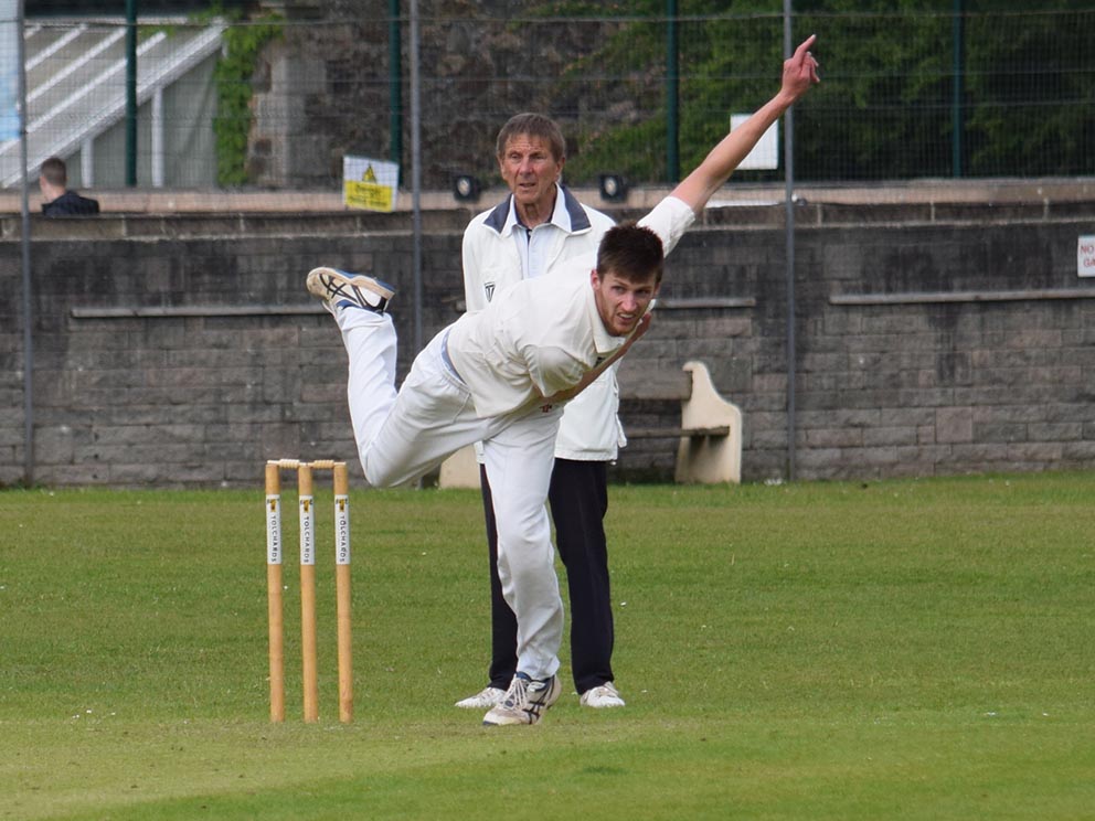 Seb Ansley - five wickets for Bovey Tracey to skittle Paignton<br>credit: Conrad Sutcliffe