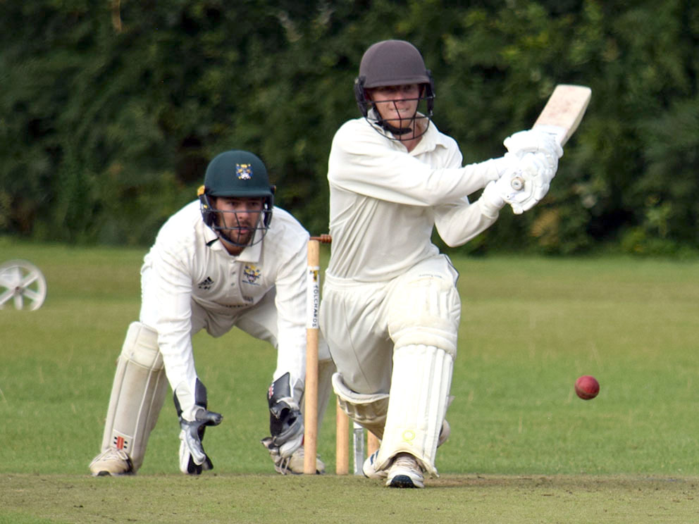 Hatherleigh's Jasper Presswell - 90 not out against Whitchurch<br>credit: Conrad Sutcliffe