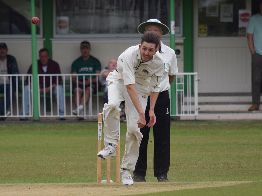 Plymouth paceman Sam Stein, who bagged three Corwood wickets