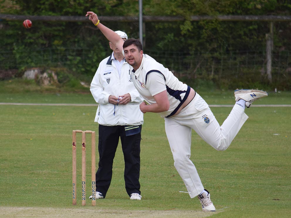 Jacob Caunter - five-wicket haul for Plympton in win over Barton<br>credit: Conrad Sutcliffe