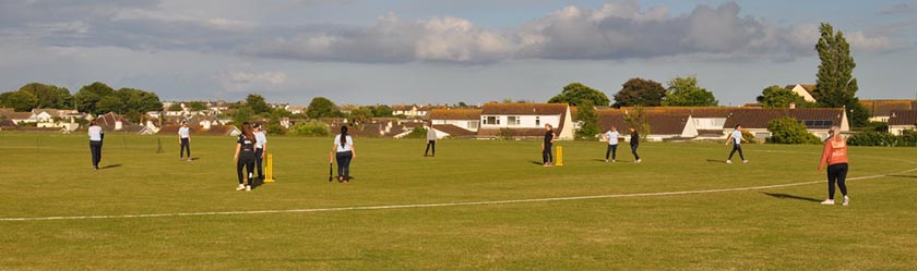Practice night for the ladies team at Brixham's Boundary Park ground