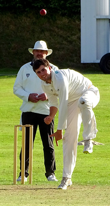 North Devon's James Tyson looking for wickets at Hatherleigh
