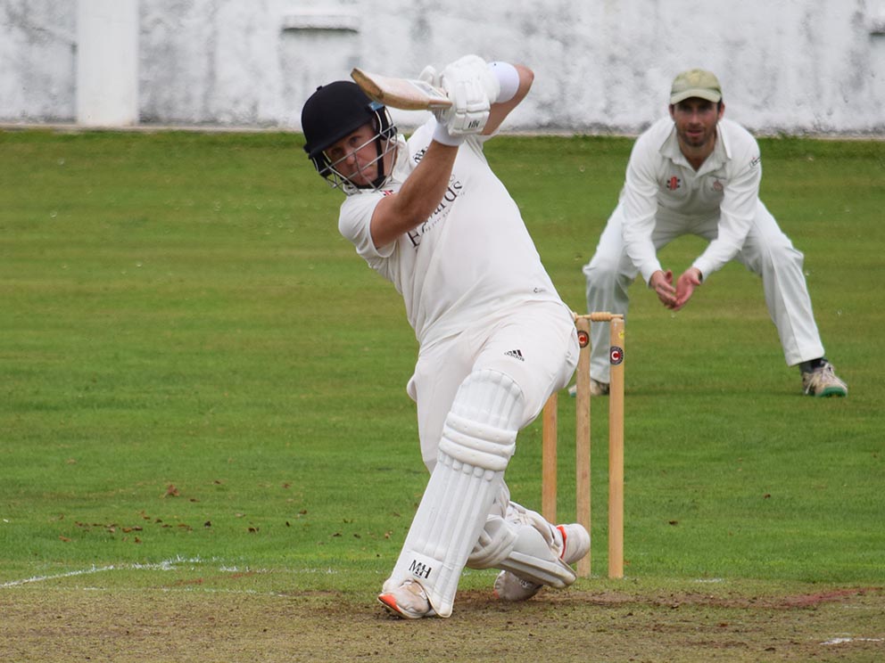 Pete Randerson – the Heathcoat captain made 40 against Plymouth