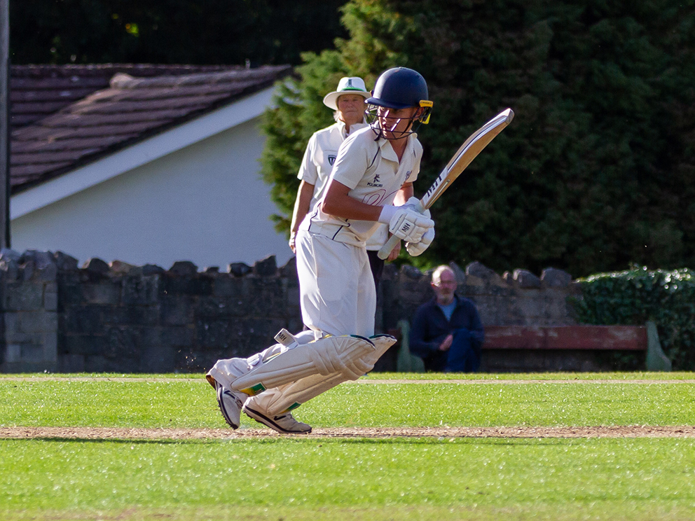 Ollie Gribble gets off the mark for Exeter against Bovey Tracey