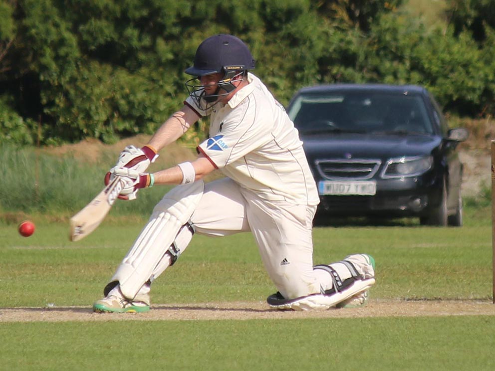 Dan Pyle hits out during his first spell with Exmouth