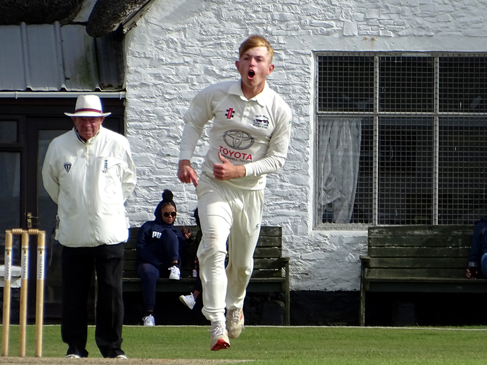 He's in charge! North Devon's Jack Moore, who will lead the Devon Cricket Academy XI against the University of Exeter today<br>credit: Fiona Tyson