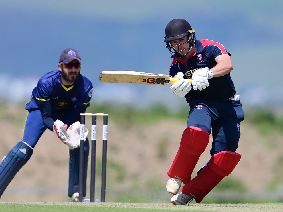 Nick Hammond of Herefordshire batting against Devon at Instow in the group match at Instow last month
