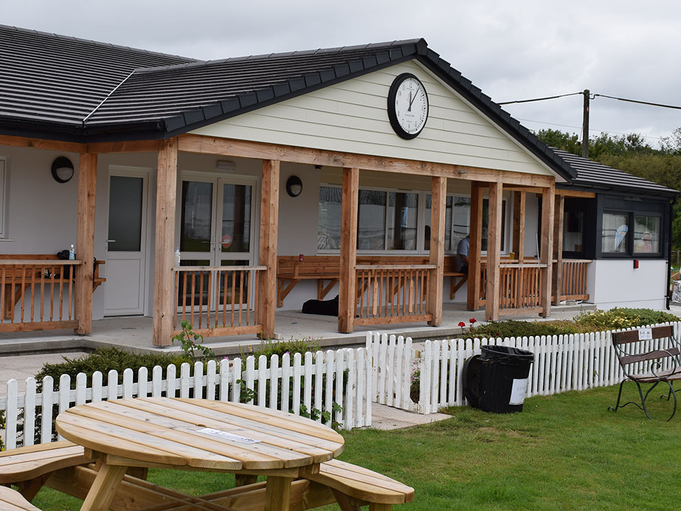 The pavilion and spectators' patio at Hatherleigh's new pavilion<br>credit: All photos Conrad Sutcliffe