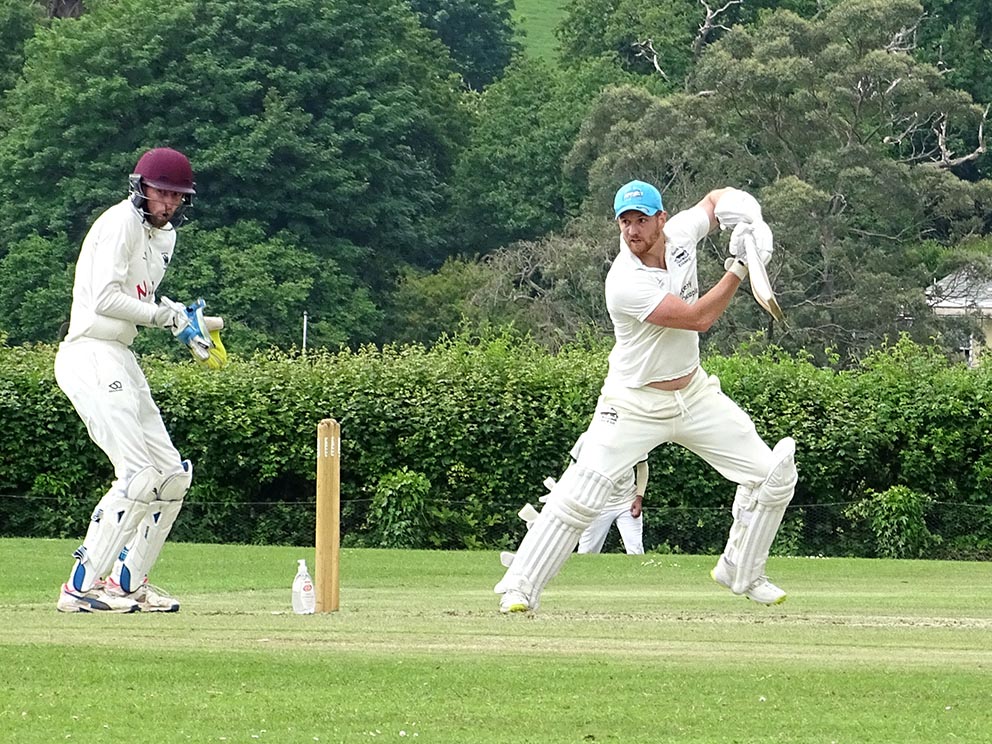 Tom Popham batting for North Devon against Bradninch â€“ he made 41