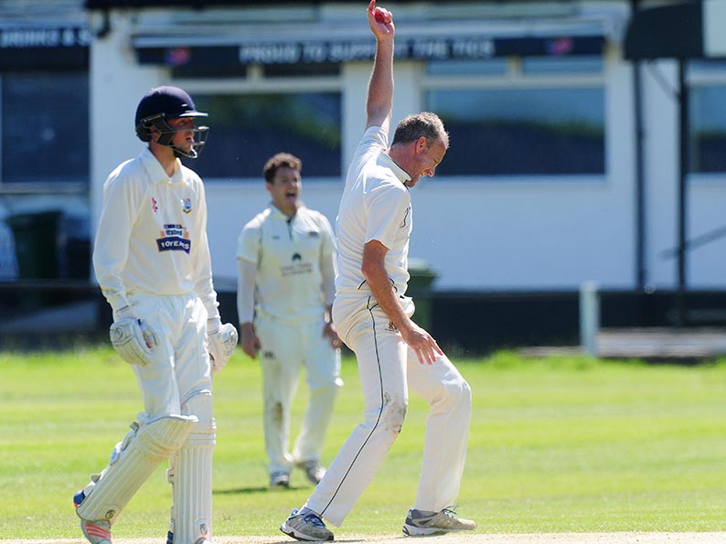 Dave Burke - meanest of Plymouth's bowlers in the win over South Devon
