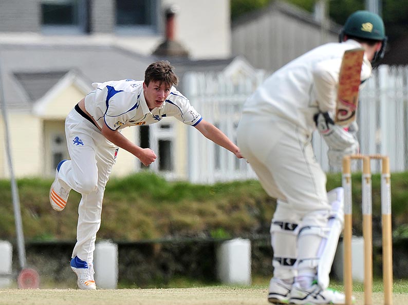 Hugh Whitlock - first three-wicket haul for Devon. Photos: www.pinnacle.co.uk