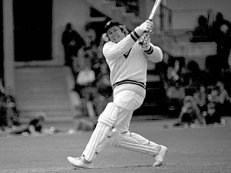 Mike Procter hitting out for Gloucestershire