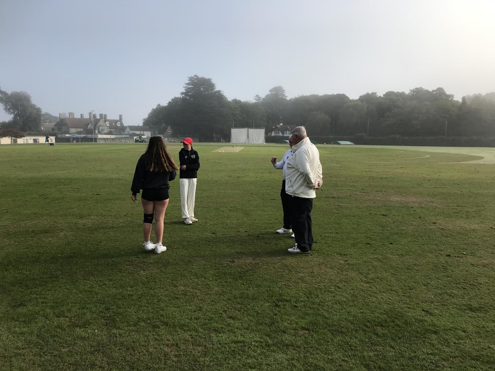 A misty start soon gave way to a beautiful day of cricket