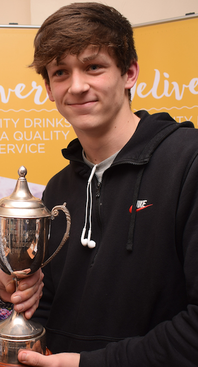 Cameron Kidd on the evening he won the Tolchards Devon League's young player of the year award