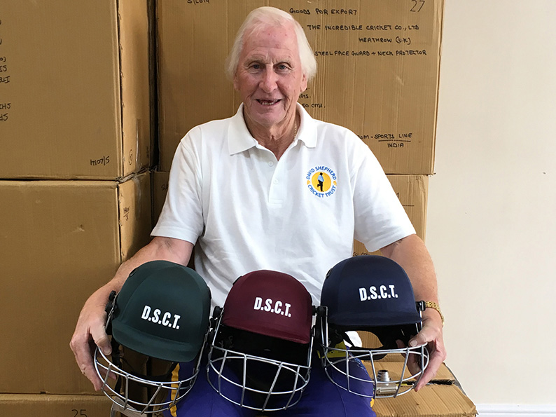 Stuart Munday at work for the DSCT promoting a helmets and balls offer to clubs