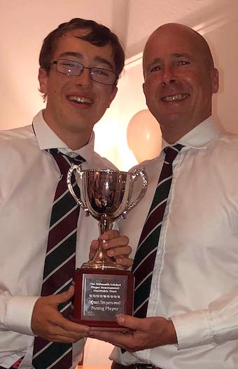 Most improved player Jordan Fowler (left) with 2nd XI run machine Anthony Griffiths
