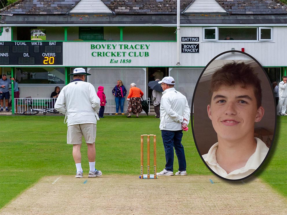 Elliott Adams (inset) who will be playing for Bovey Tracey this season