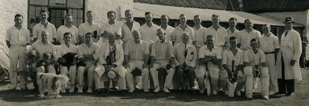 North Devon (front row) against the Dorset Rangers in 1947
