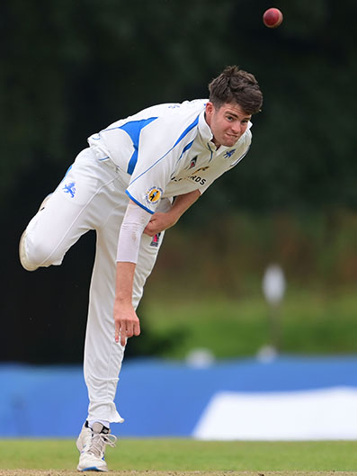 Ed Middleton - the only Devon bowler to take more than one wicket during two tough sessions in the field