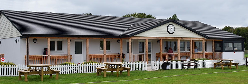 A players' view of the new pavilion from the outfield
