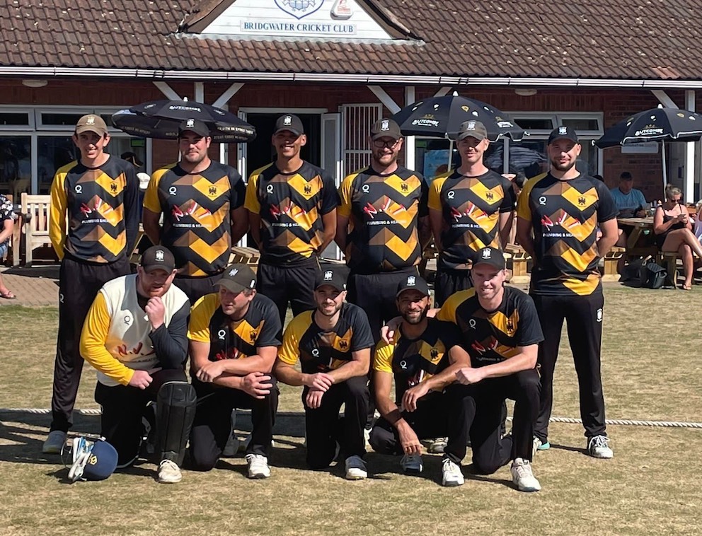 The winning Bradninch team on the outfield at Bridgwater<br>credit: Conrtibuted