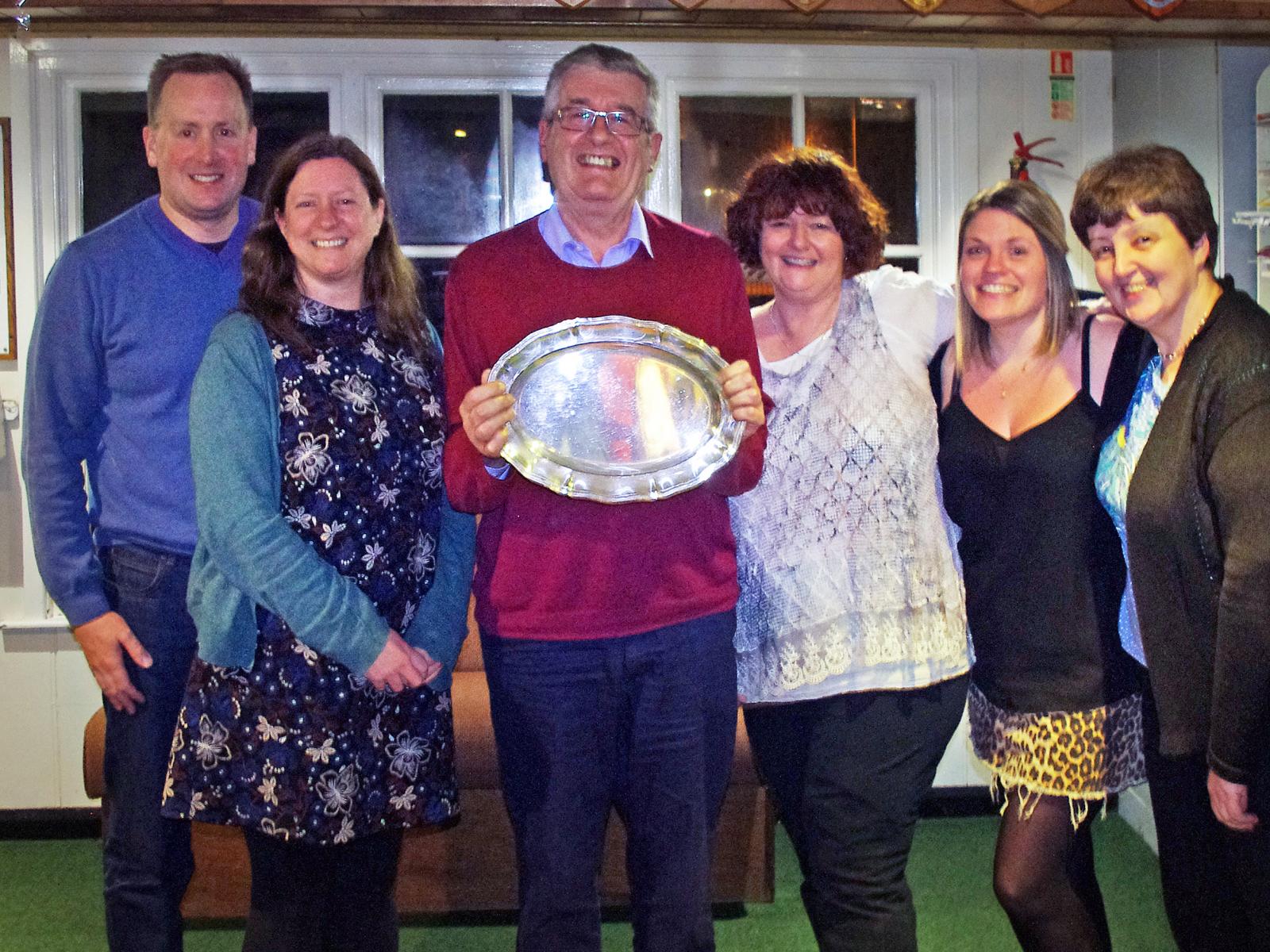 David Wheaton and colleagues from WBW Solicitors with the quiz champion's shield
