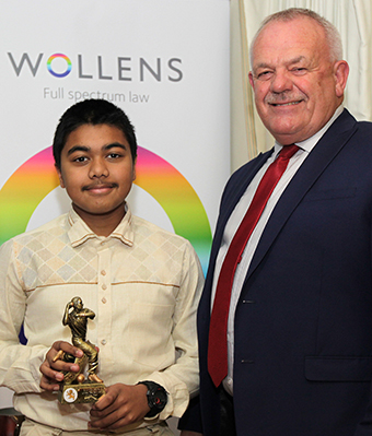 Aarv Paul, who was the leading bowler in under-12 cricket
