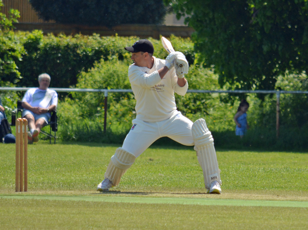 It's the end of the line for Braunton opener Ed Yeo, who nicked this delivery from Luan Liebenberg through to Alphington & Countess Wear keeper Nick Halse