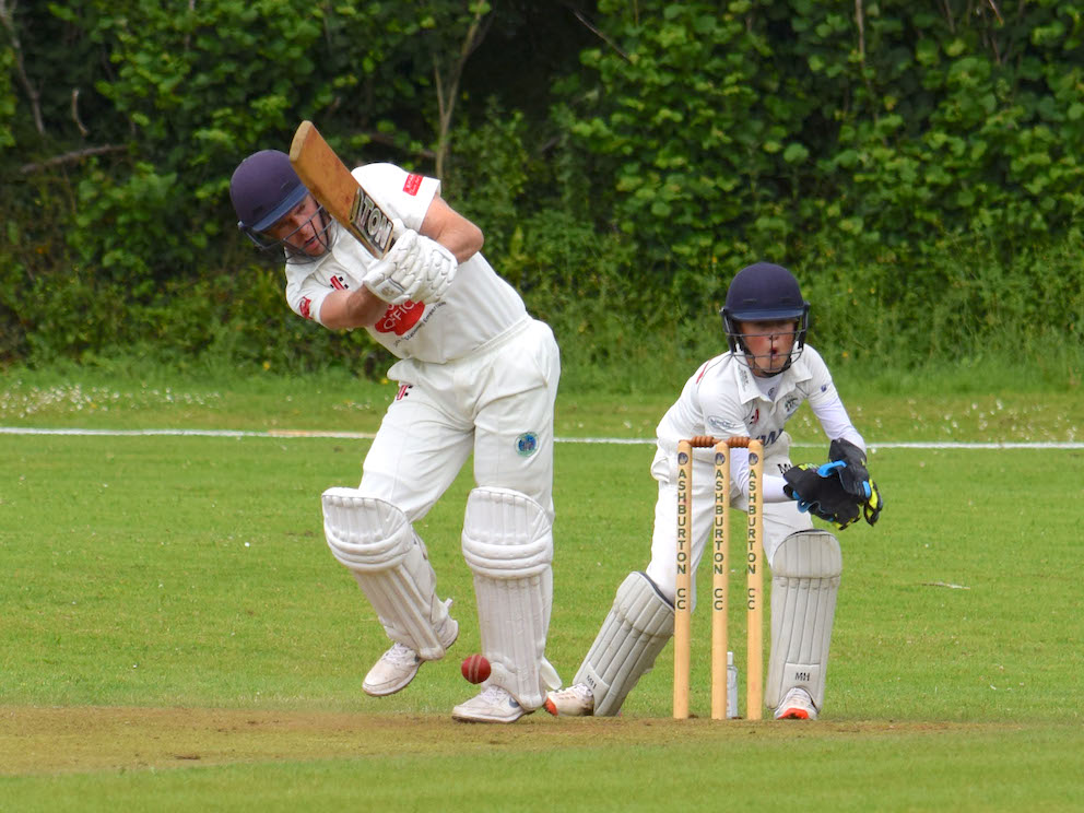 Ashburton's Ashley Berry, who top scored against Brixham with 58<br>credit: Conrad Sutcliffe - no re-use without copyright owner's consent