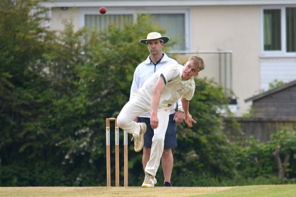Charlie Bingham, whose three-wicket spell was one of Hatherleigh's few highlights in their defeat at Babbacombe