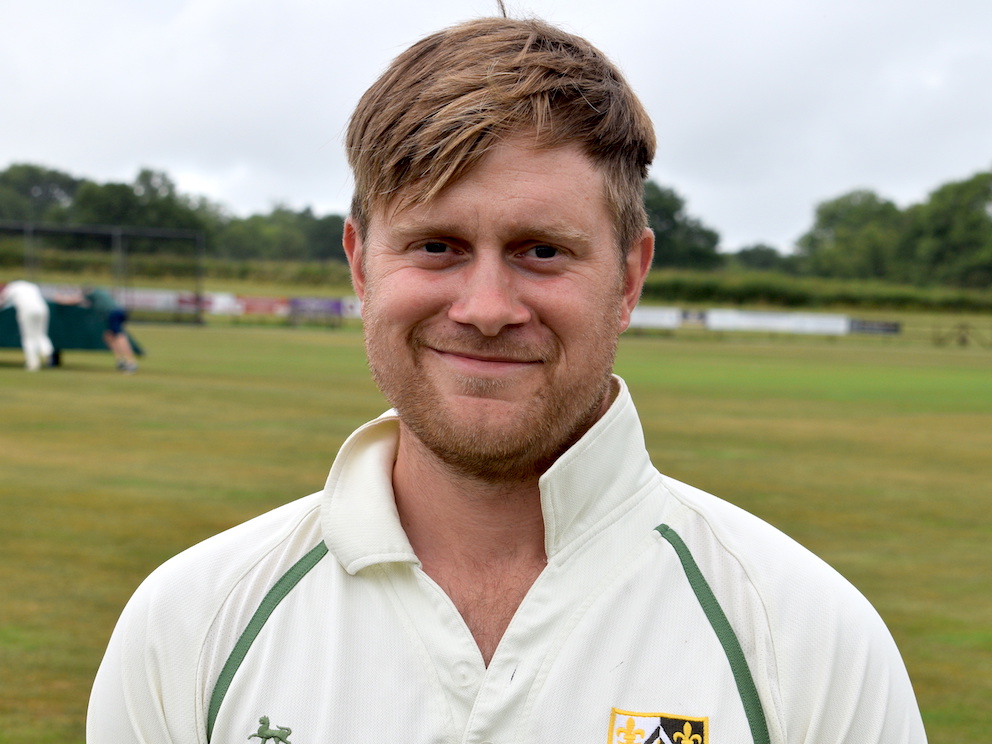 Upottery's James Mitcham, who reeled-off a century against Bradninch & Kentisbeare<br>credit: Conrad Sutcliffe - no re-use without copyright owner's consentd