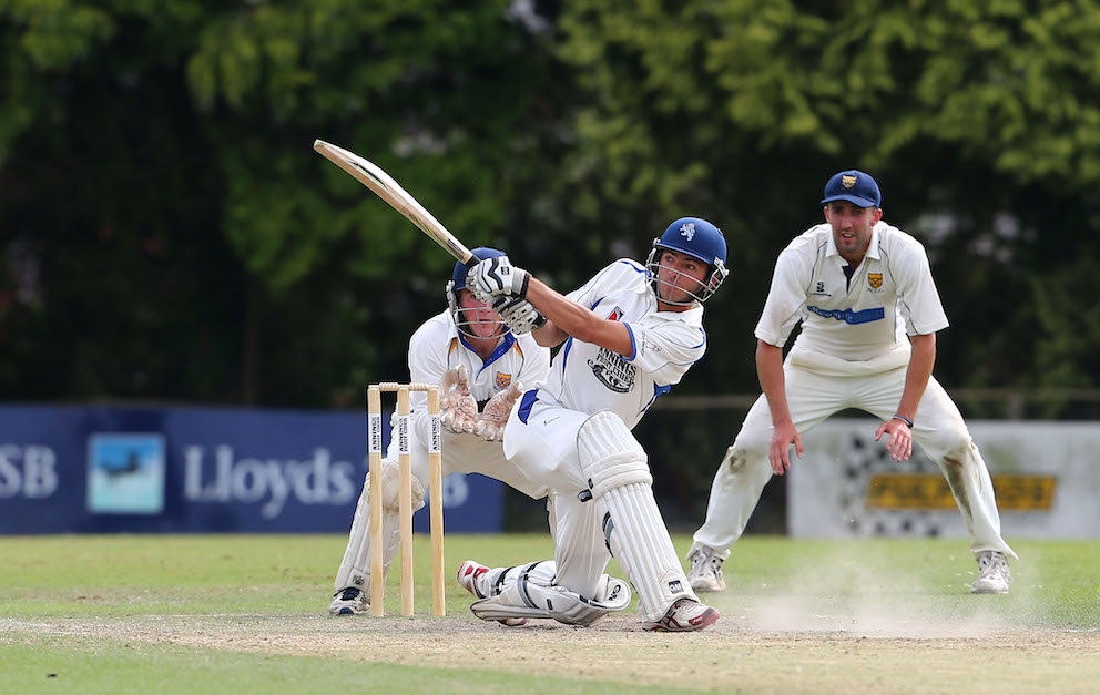 Matt Thommpson batting against Shropshire at Exeter in 2014