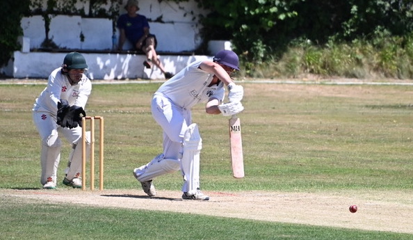 Jeremy Bedford batting for Heathcoat against Hatherleigh in the North Devon League last season