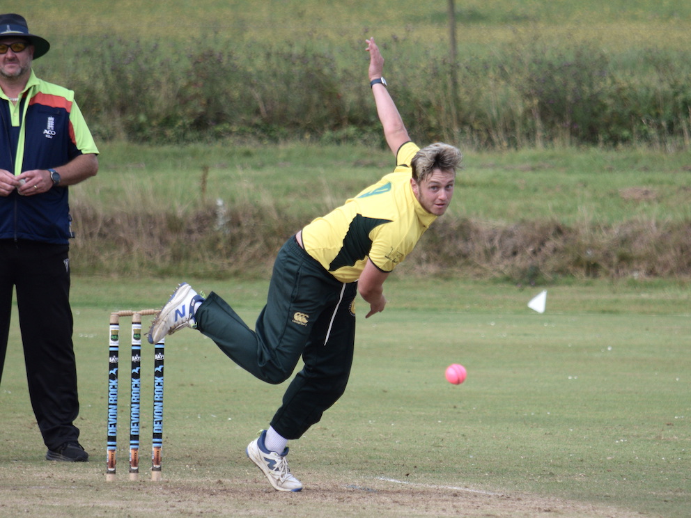 Budleigh seamer Jack England – got into the Clyst top order