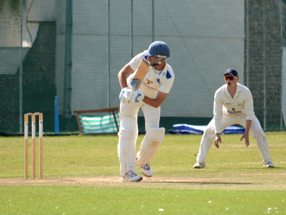 Matt Thompson, batting against Oxfordshire at Sidmouth, who is aiming to bow out on a high