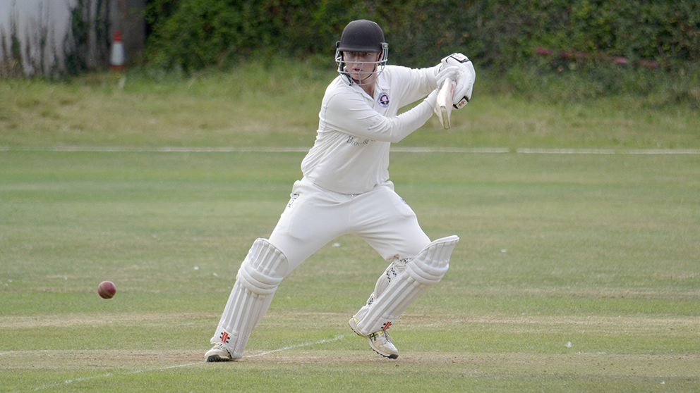 Tobias Delahunty – one half of Torquay & Kingskerswell 2nd XI's stand of 257 against Barton<br>credit: Conrad Sutcliffe - no re-use without copyright owner's consent