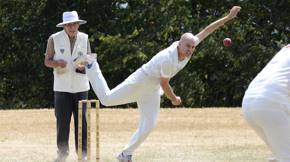 Exeter's Adam Fradgley – took four wickets against Devon Medics & Cranbrook<br>credit: Conrad Sutcliffe - no re-use without copyright owner's consent Exeter's Adam Fradgley – took four wickets against Devon Medics & Cranbrook<br>credit: Conrad Sutcliffe - no re-use without copyright owner's consent