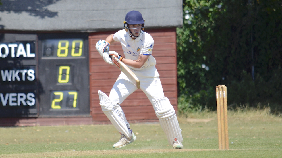 Ben Handley – one of Sandford's ton-up openers in the win over North Devon CC<br>credit: Conrad Sutcliffe - no re-use without copyright owner's consent