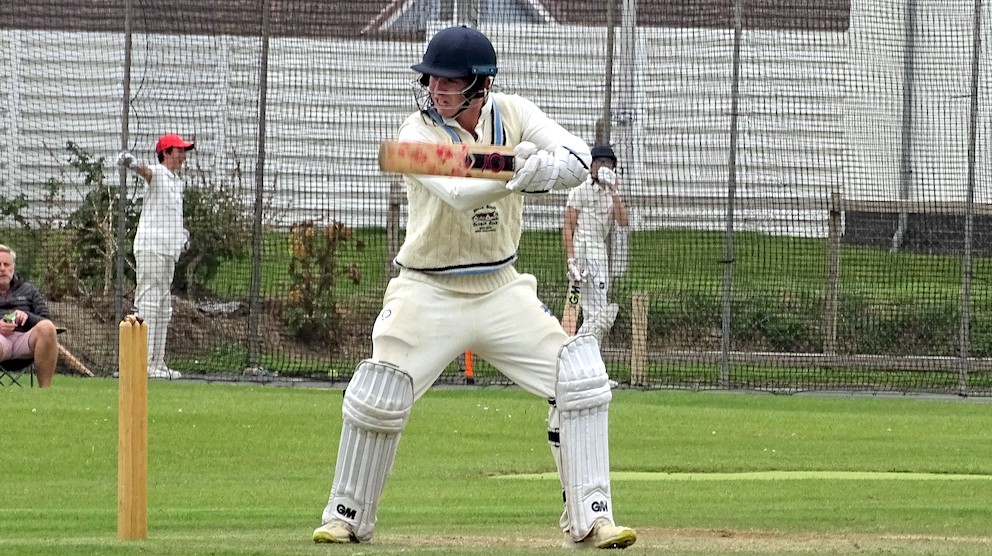 North Devon captain Jack Moore, who made an unbeaten centuriy in the win over Bridestowe & Belstone<br>credit: Fiona Tyson | no re-use without consent of copyright holder