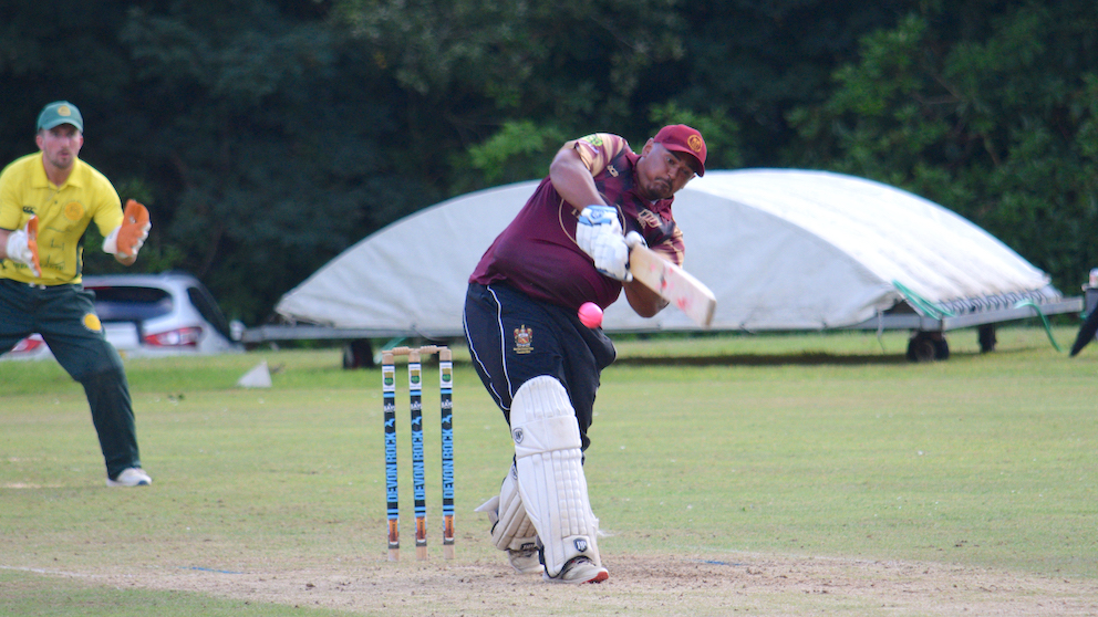 Stoke Gabriel's ton-up batter Justin Pringle, who amassed 752 runs on the promotion trail<br>credit: Conrad Sutcliffe - no re-use without copyright owner's consent