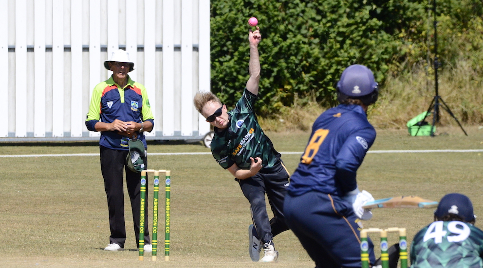Ashburton's Matt Churchill gives it a rip