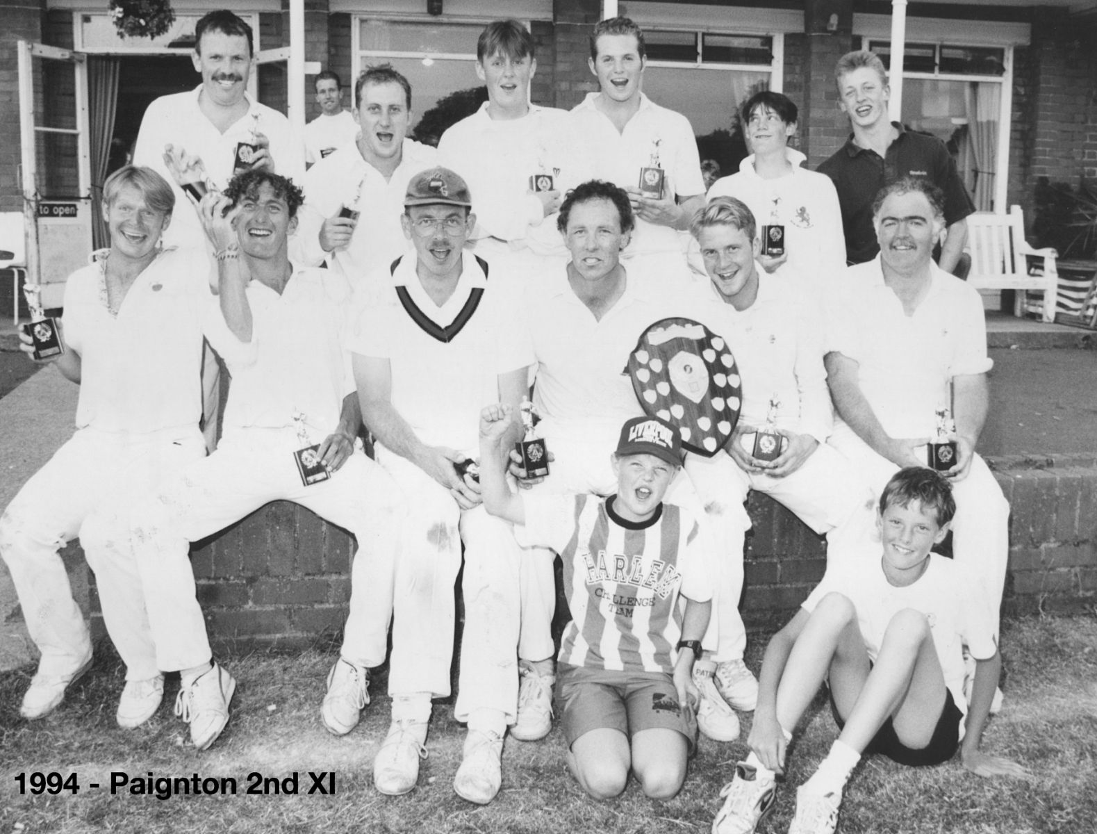 Flashback! It's 1994 at Queen's Park and Paignton 2nd XI are celebrating after winning the final of the Midas Shield. A young Chris Read is pictured second from right in the back row