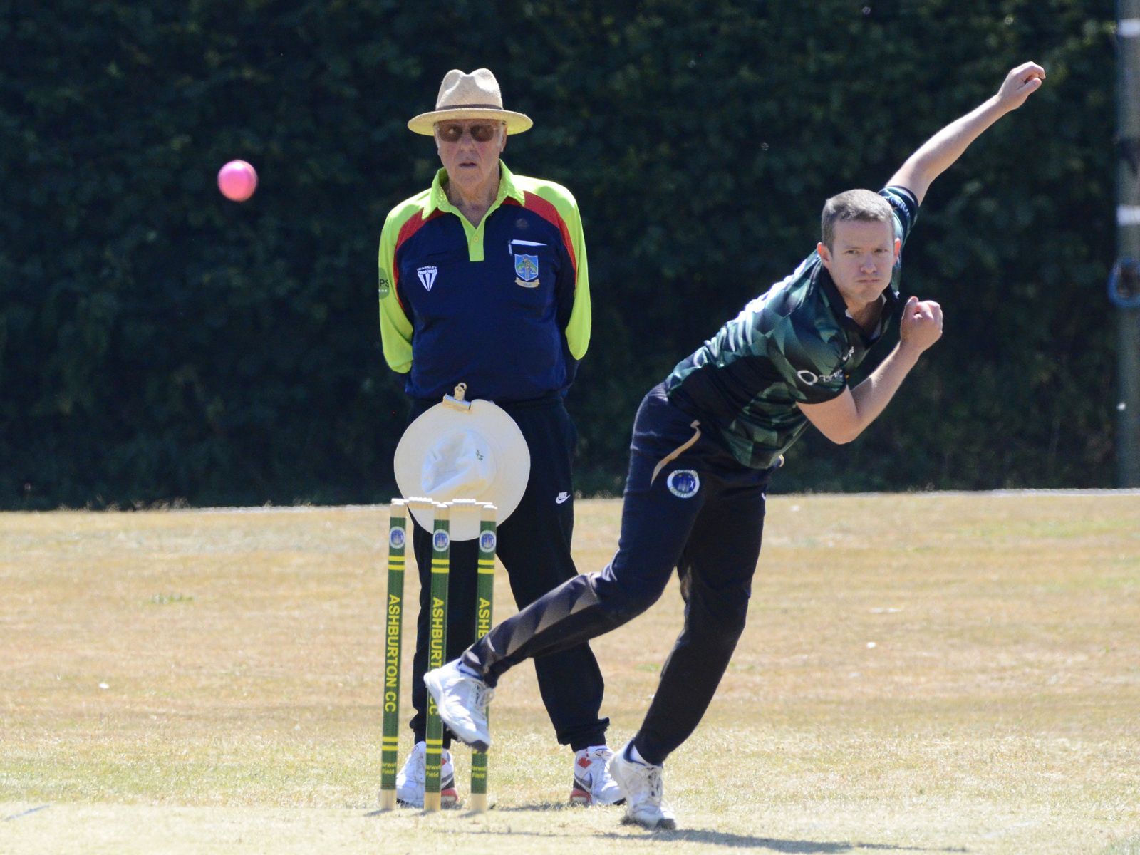Ashburton spinner Chris Yeo twirling away