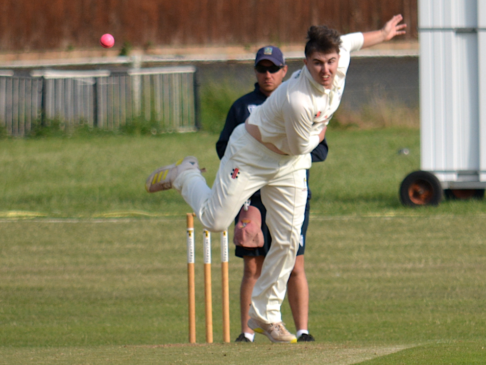 Early damage: Ipplepen seamer George Talley