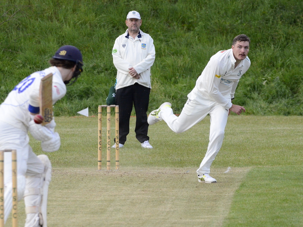 Oscar McCallum, who picked-up three wickets in Teignmouth & Shaldon's demolition job on Exmouth 2nd XI