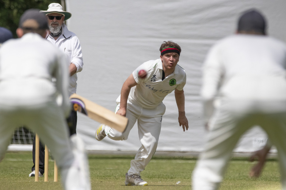 Ivybridge seamer FARZAD Safi, who picked up three wickets against Plymouth CS&R | Photo: Al Stewart